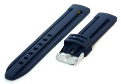 Watchstrap 20mm silicone navyblue