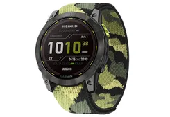 Garmin Fenix 5/6/7 watch band with velcro - Armygreen