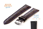 Watchstrap 18mm croco leather black