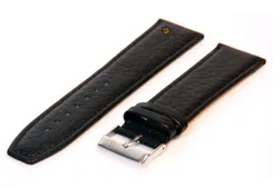 Watchstrap 22mm classic black leather