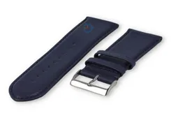 26mm watch strap smooth leather - dark blue