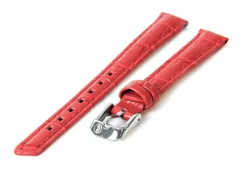 Watchstrap 12mm red leather