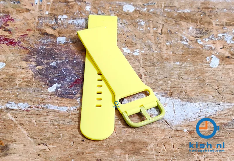 watchband 20mm silicone yellow