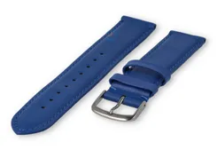 20mm watch strap smooth leather - royal blue