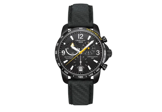 Certina Band C0016391605701A 21/20mm XL schwarzes Leder ohne Schließe