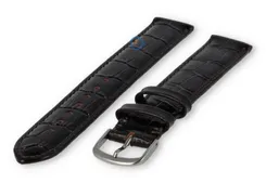 Extra-long crocoleather strap - 18mm - dark brown