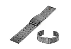 Watchstrap 24mm stainless steel Gunmetal