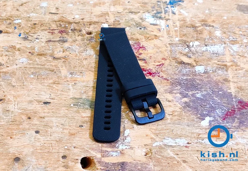 Horlogeband 18mm siliconen zwart