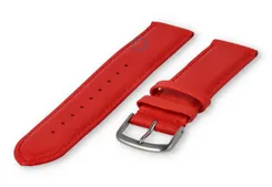 20mm watch strap smooth leather - bright red