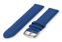 XL watch strap smooth leather - 20mm - royal blue