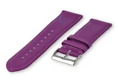 24mm watch strap smooth leather - purple