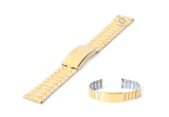 Watchstrap 18mm steel gold matt/polished