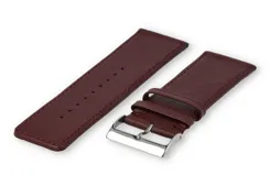 XL watch strap smooth leather - 30mm - bordeaux