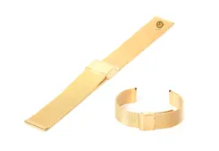 Milanese horlogeband 16mm goud fijn
