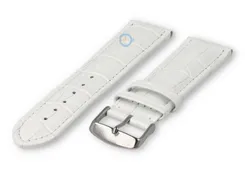 Strong calfskin watch strap - 22mm - white