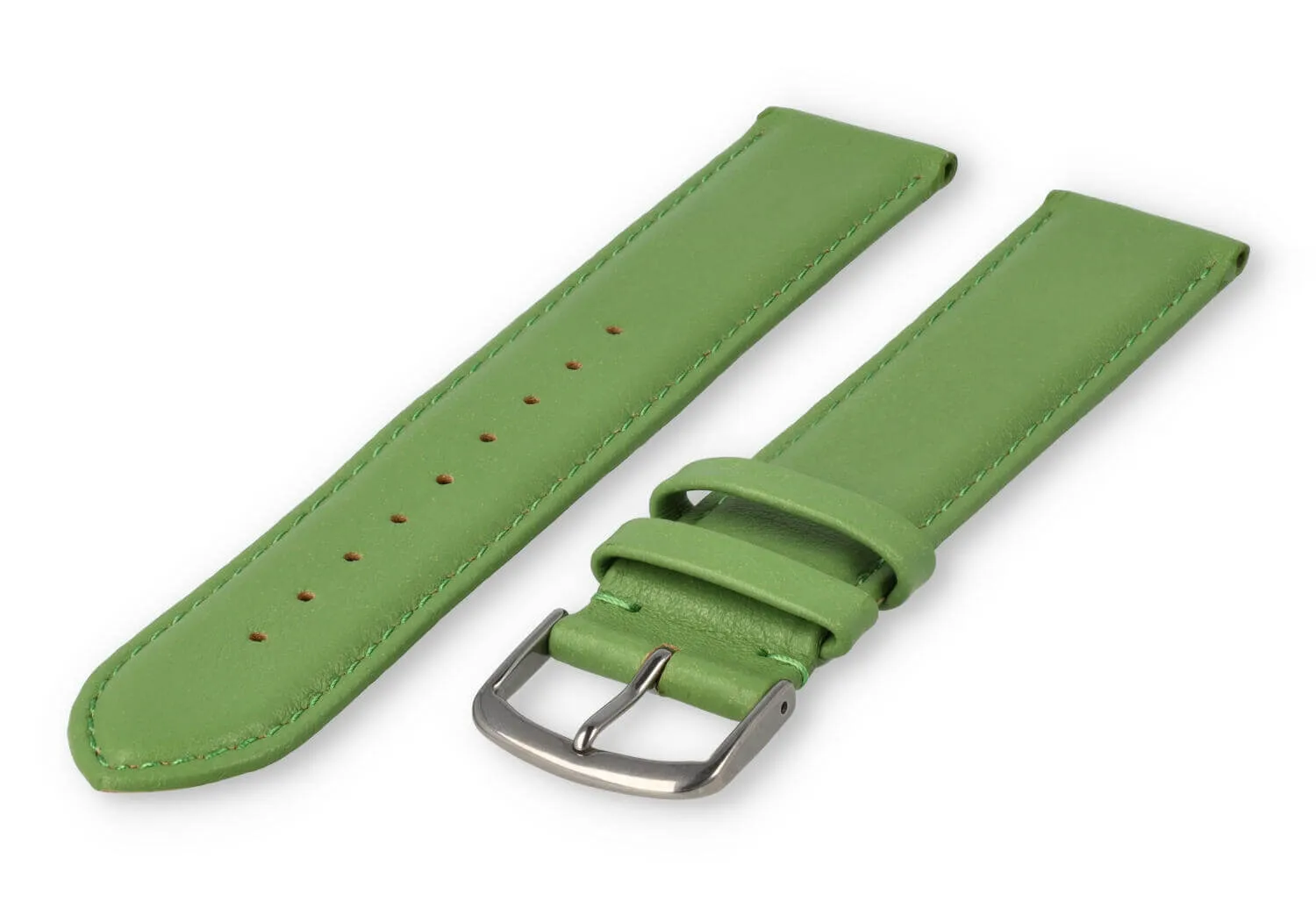XL watch strap smooth leather - 20mm - apple green