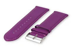 XL watch strap smooth leather - 28mm - purple