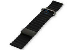 20mm leather strap with magnetic clasp - Black