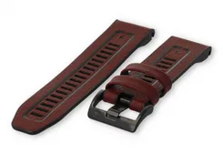 Garmin Fenix 5/6/7 watch band leather - Red