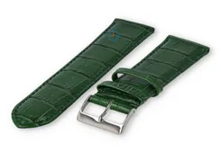 Basic croco watch strap XL - 24mm - hunting green