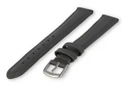 XL watch strap smooth leather - 14mm - darkgrey
