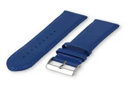XL watch strap smooth leather - 28mm - royal blue