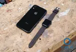 Apple Watch bandje vegan leer donkerbruin - 42/44/45mm