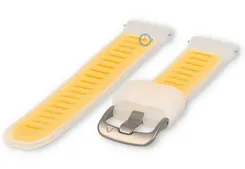 18mm watch strap Garmin Forerunner 45s - transparant/yellow