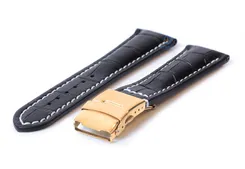 Gisoni watchstrap 24mm black croco