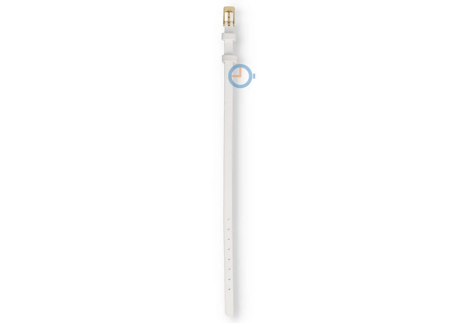 One-piece leather strap - 6mm - white
