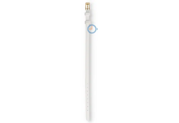 One-piece leather strap - 6mm - white