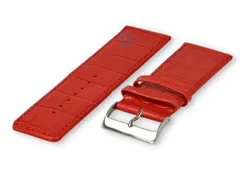 Deluxe croco watch strap - 30mm - red