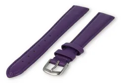 XL watch strap smooth leather - 14mm - eggplant