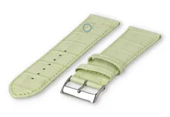 Basic croco watch strap XL - 24mm - pastel green