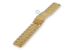 16mm steel linked strap matt - gold