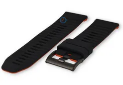 Coros Nomad watch strap black bright-orange - quick-release