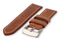 Water-repellent leather watch strap - 26mm - rust