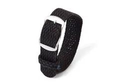 Perlon watch band 18mm black