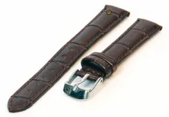 Watchstrap 14mm brown leather croco