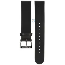 Mondaine 18mm Uhrenarmband Schwarz Rot glänzend