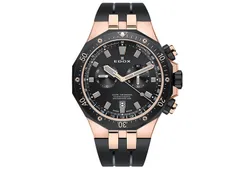 Edox Delfin 10109 Uhrenarmband Schwarz