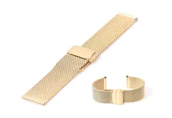 Mesh watchstrap 22mm gold (rough)