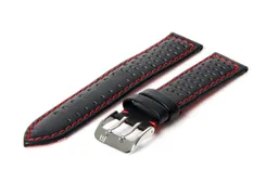 Watchstrap 20mm (waterproof) black/red