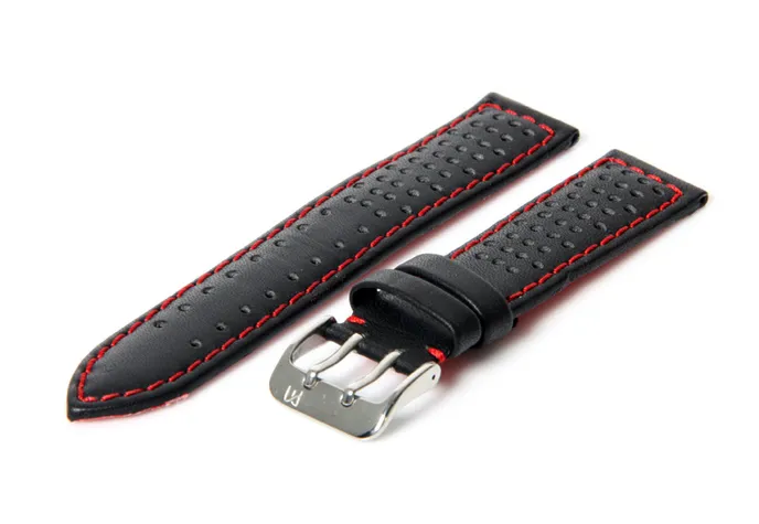 Watchstrap 20mm (waterproof) black/red