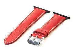 Apple Uhrenarmband Leder Steinrot - 44/45/46/49mm