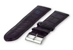 Basic croco watch strap XL - 24mm - eggplant