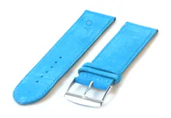 Watchstrap 22mm turquoise suède leather