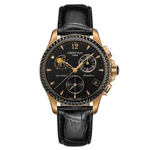 Certina Band C0302503605600A 19/16mm schwarzes Leder ohne Schließe
