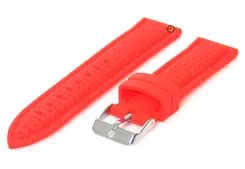 Watchstrap 24mm red silicone