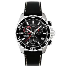 Certina Band C53670784261A 21/19mm schwarzes Leder ohne Schließe